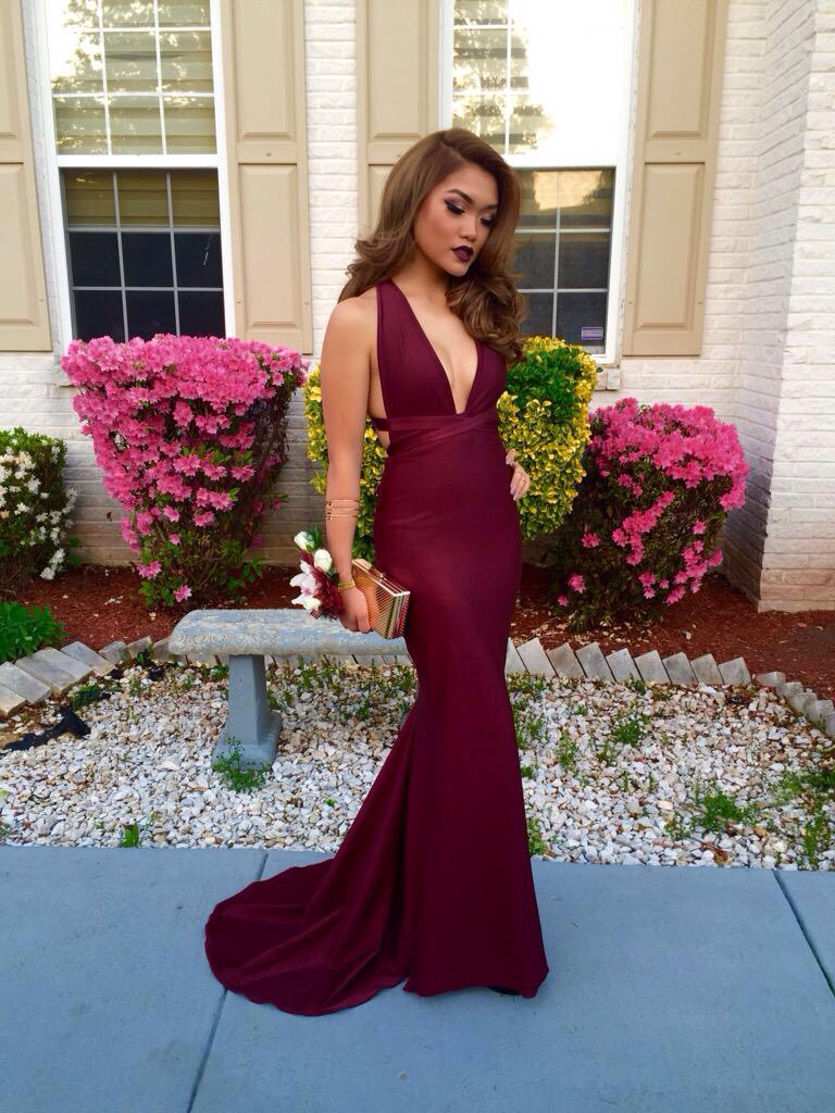 burgundy night dresses