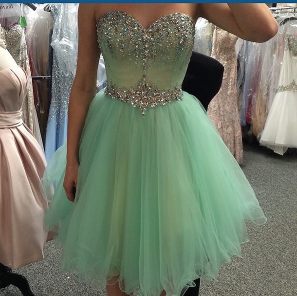 seafoam green cocktail dress
