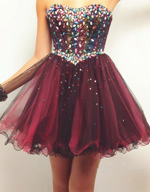 Burgundy Homecoming Dress