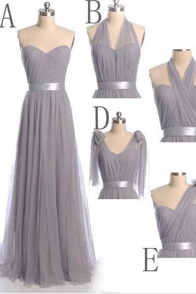 silver gray infinity dress